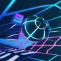 Get ready for a high-speed thrill ride in Slope 3! It is a 3D arcade endless runner game. You control a neon ball through an infinitely generated track.