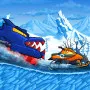 In the driving game Car Eats Car: Winter Adventure, you drive through a frigid winter globe. Race over frozen highways full of villains and other obstacles to help your buddies break out of jail and join the conflict between monster automobiles.

