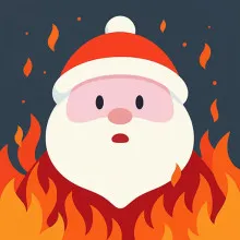 Santa on Fire